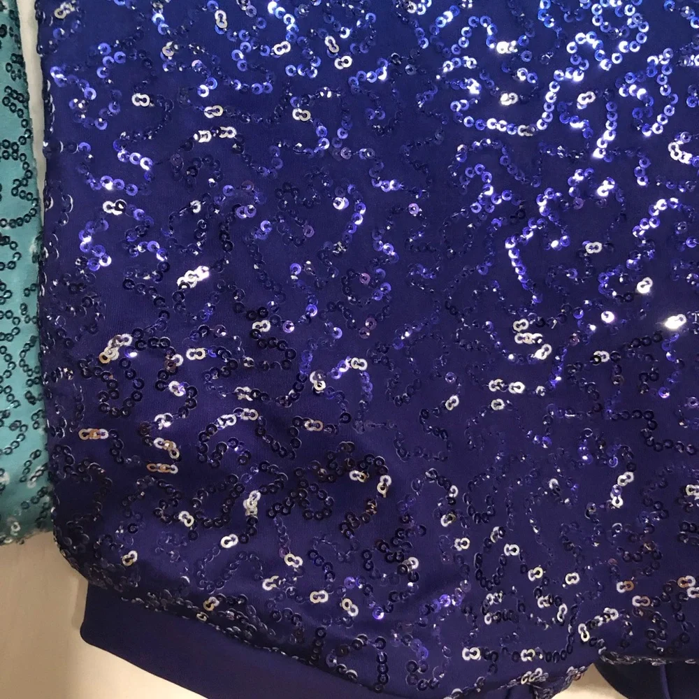Weissman‎ blue ombré sequins costume dance recital girls size medium child